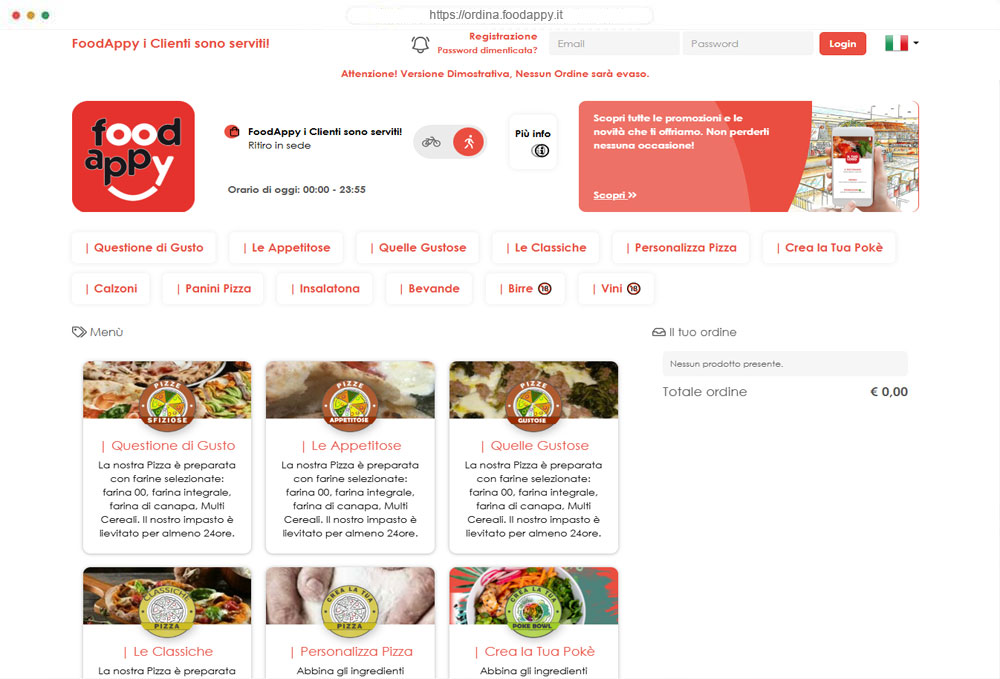 versione Web FoodAppy